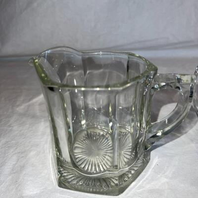 Vintage Cream and Sugar Glassware