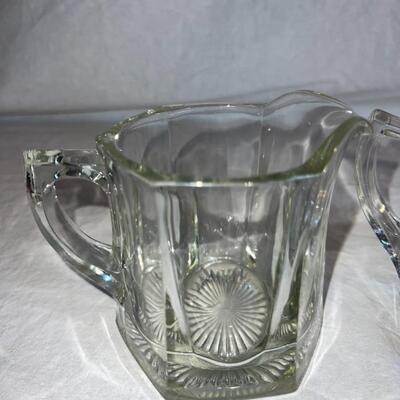 Vintage Cream and Sugar Glassware