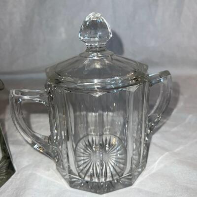 Vintage Cream and Sugar Glassware