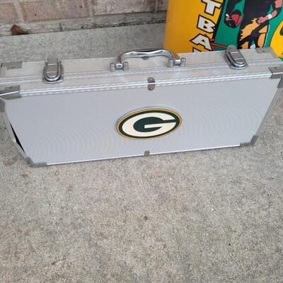 Packer Cooler, pair of towels and New Grill Set