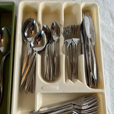 3 Sets of Silverware Pfaltzgraff, International, Oneida