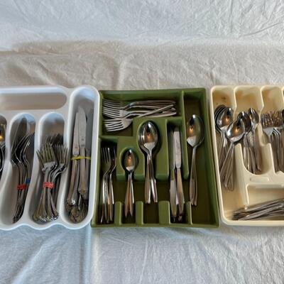 3 Sets of Silverware Pfaltzgraff, International, Oneida