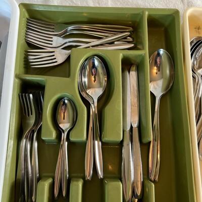 3 Sets of Silverware Pfaltzgraff, International, Oneida