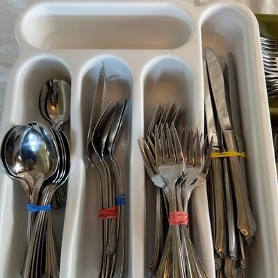 3 Sets of Silverware Pfaltzgraff, International, Oneida