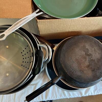Huge Lot of Pots and Pans OrGreenic, Cast Iron