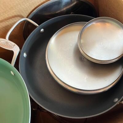 Huge Lot of Pots and Pans OrGreenic, Cast Iron