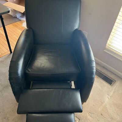 Black Leather Recliner Chair