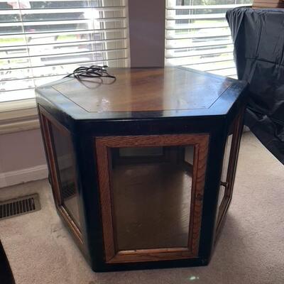 Lighted Shadow Box End Table
