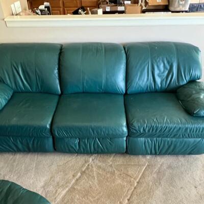 Green Couch and Recliner