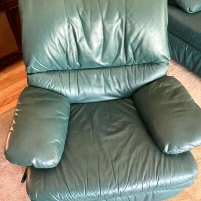 Green Couch and Recliner