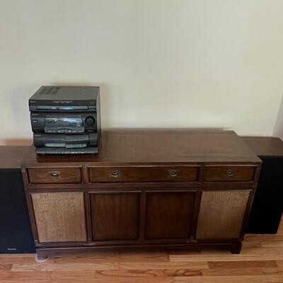 Record Player Cabinet w/ Sony Stereo Audio - Technica Record Player