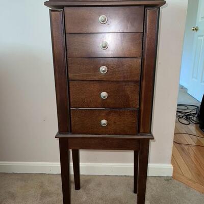Wooden Standing Jewelry Box Linon Home Decor