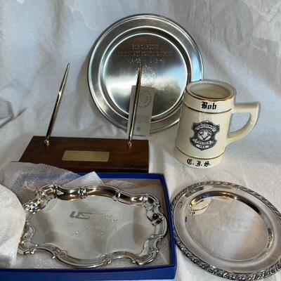 Vintage Police Gear: Badges, Jail Key, Whistle, Manual, DEA