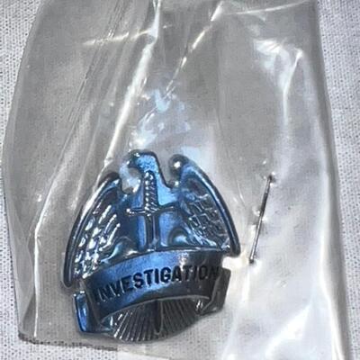 Vintage Police Gear: Badges, Jail Key, Whistle, Manual, DEA