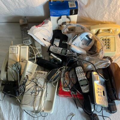 Huge Lot of Telephones, Clocks, Stereo, Remotes, Outlets, Cords, Direct TV Recievers Other Electronics