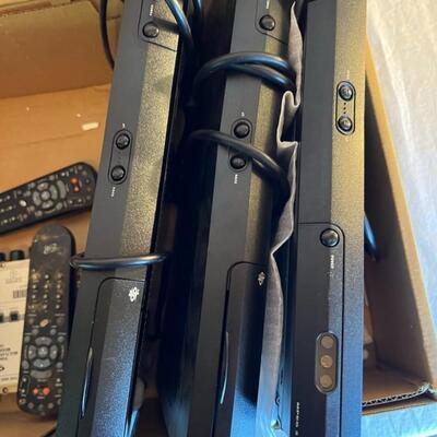 Huge Lot of Telephones, Clocks, Stereo, Remotes, Outlets, Cords, Direct TV Recievers Other Electronics