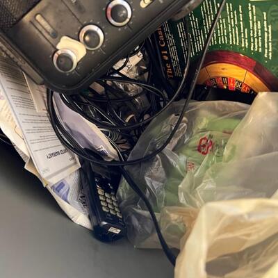 Huge Lot of Telephones, Clocks, Stereo, Remotes, Outlets, Cords, Direct TV Recievers Other Electronics