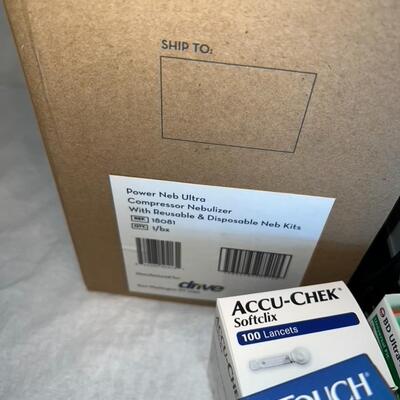 Huge Medical Lot Oxygen Tank, Ace Wraps, Proactiv, Pen Needles, Insulin Machine, Power Nebulizer, New Deodorant
