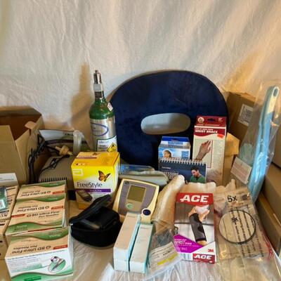 Huge Medical Lot Oxygen Tank, Ace Wraps, Proactiv, Pen Needles, Insulin Machine, Power Nebulizer, New Deodorant