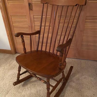 Vintage solid wood rocking chair