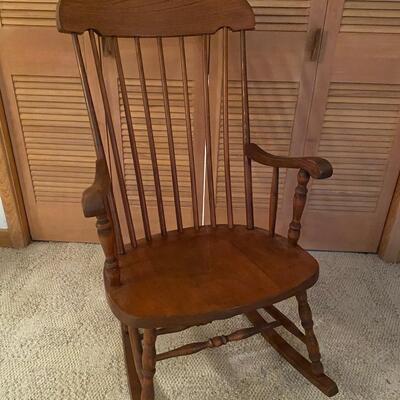 Vintage solid wood rocking chair