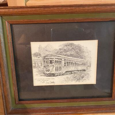 Pen & ink framed sketch by Don Davey â€œAâ€