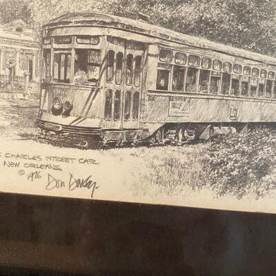 Pen & ink framed sketch by Don Davey â€œAâ€