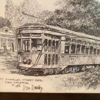 Pen & ink framed sketch by Don Davey â€œBâ€