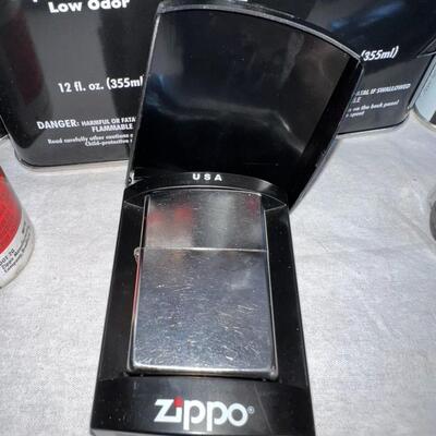 Zippo Lighter Lot. Lighters, Fluid, Flints