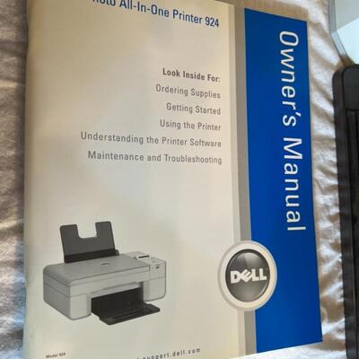 2 Printer Lot HP Desktop 101 and Dell 924 Model w/Manuals and Cords