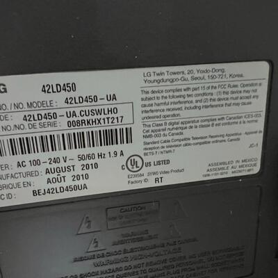 42' LG LED TV
