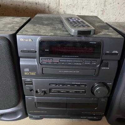 2 Stereos and 2 Additional Speakers Emerson Aiwa Sony
