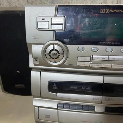 2 Stereos and 2 Additional Speakers Emerson Aiwa Sony