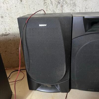2 Stereos and 2 Additional Speakers Emerson Aiwa Sony