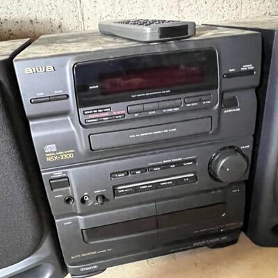 2 Stereos and 2 Additional Speakers Emerson Aiwa Sony