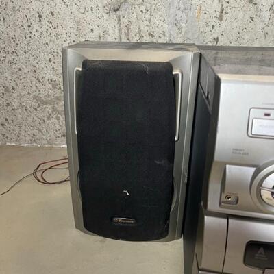 2 Stereos and 2 Additional Speakers Emerson Aiwa Sony