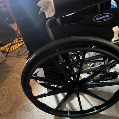 Handicap Medical Equipment Lot: Wheelchair, Elite Walker, Shower Chair, Scale, Crutches, Cane