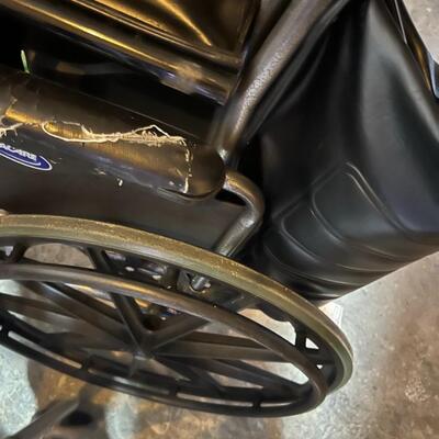 Handicap Medical Equipment Lot: Wheelchair, Elite Walker, Shower Chair, Scale, Crutches, Cane