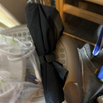 Misc. Household Lot Step Stool, Animal Gates, Fans, Iron, Ironing Board
