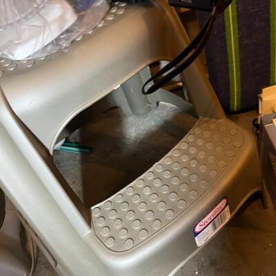 Misc. Household Lot Step Stool, Animal Gates, Fans, Iron, Ironing Board