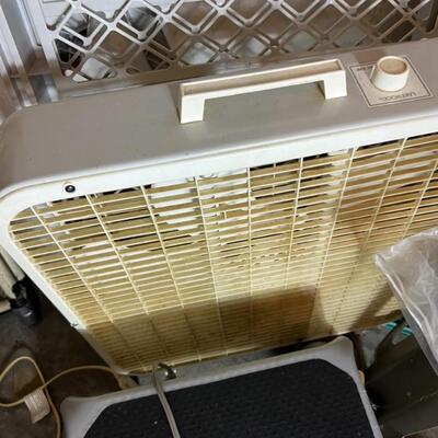 Misc. Household Lot Step Stool, Animal Gates, Fans, Iron, Ironing Board