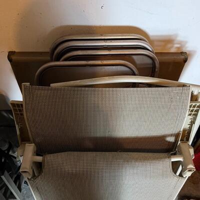 Card Table w/ Chairs and 2 Additional Folding Lawn Chairs