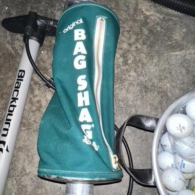 Golf Balls w/ A Bag Shag and Bike Pump