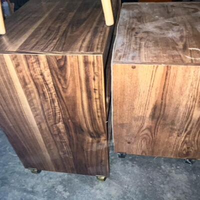 Lot of 2 Rolling Shop Tables and a Bench