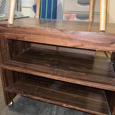 Lot of 2 Rolling Shop Tables and a Bench