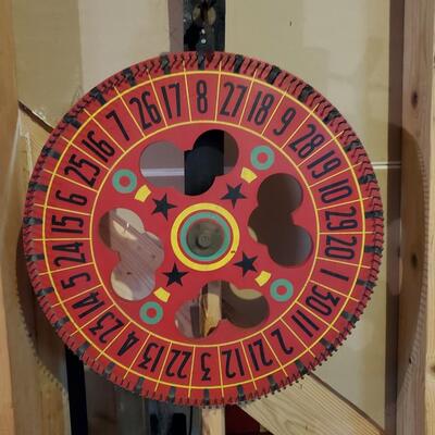 LOT 122; Vintage Wood Gaming Wheel