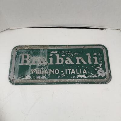 200 Vintage BRAIBANTI Milano/Italia Railroad Locomotive Engine Plate