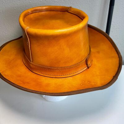 Vintage Skullys by Henschel Leather Hat