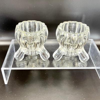 Vintage Jeannette Glass Candleholder Pair