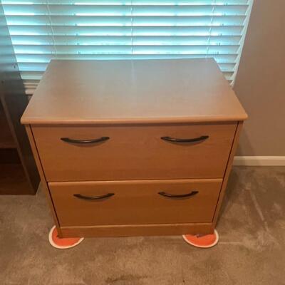 Wooden 2 Drawer Office Filing Cabinet